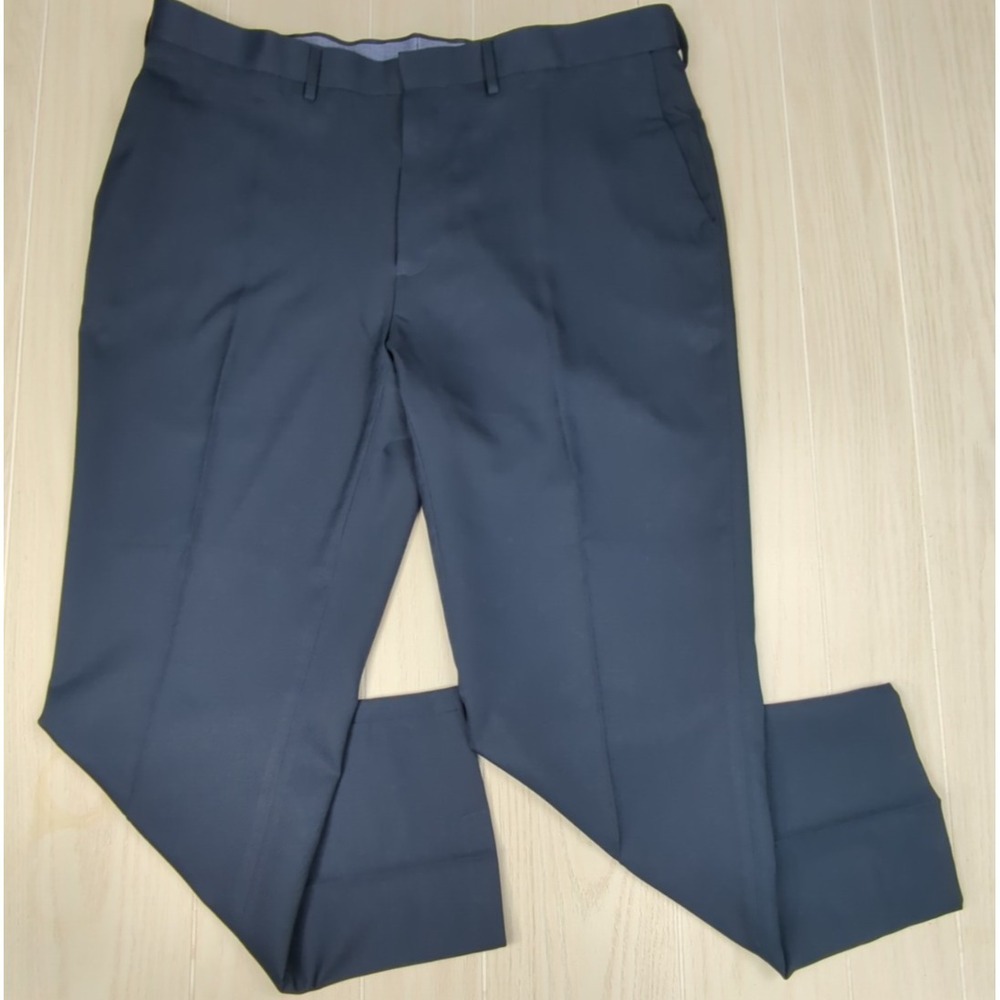 Saddlebred men's blue 40x29 actual 40x28.5 dress pants slacks polyester